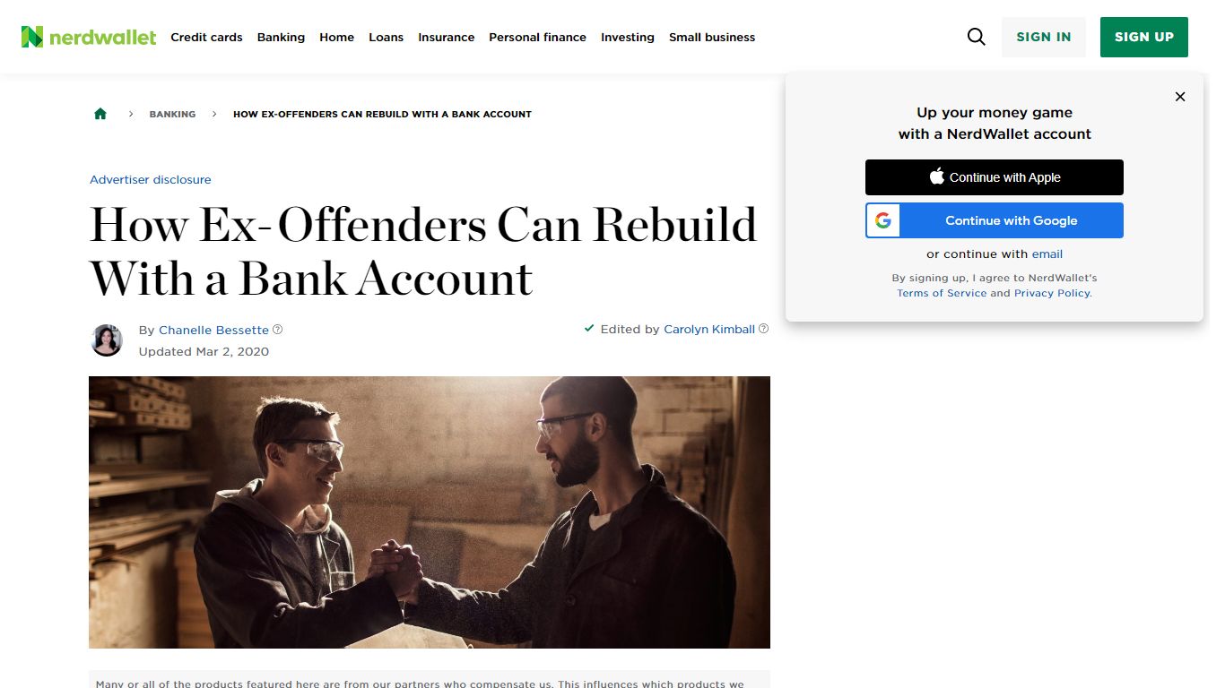 How Ex-Offenders Can Rebuild With a Bank Account - NerdWallet