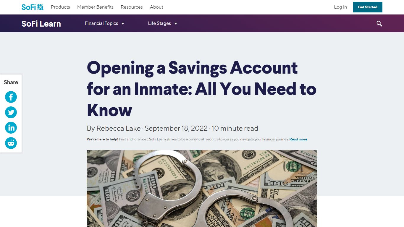 Can You Open a Savings Account for an Inmate? | SoFi